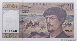 20 Francs DEBUSSY à fil de sécurité FRANKREICH  1993 F.66bis.04