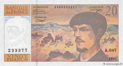 20 Francs DEBUSSY Modifié FRANCIA  1995 F.66ter.01A47 FDC