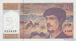 20 Francs DEBUSSY Modifié FRANCIA  1995 F.66ter.01A48 FDC