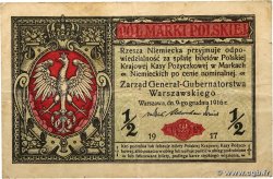 1/2 Marki POLOGNE  1917 P.007 TB
