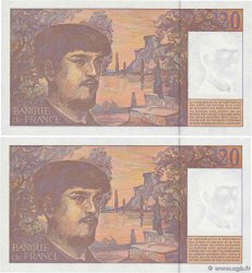 20 Francs DEBUSSY Modifié Consécutifs FRANCIA  1997 F.66ter.02A56 FDC