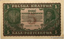 5 Marek POLOGNE  1919 P.024 SUP