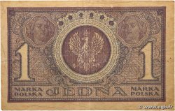 1 Marka POLOGNE  1919 P.019 TTB