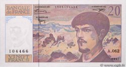 20 Francs DEBUSSY Modifié FRANKREICH  1997 F.66ter.02A62