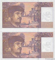 20 Francs DEBUSSY Modifié Consécutifs FRANCIA  1997 F.66ter.02-64 FDC