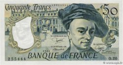 50 Francs QUENTIN DE LA TOUR FRANCIA  1980 F.67.06 FDC