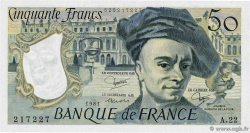 50 Francs QUENTIN DE LA TOUR FRANCIA  1981 F.67.07 q.FDC