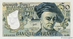 50 Francs QUENTIN DE LA TOUR FRANCIA  1984 F.67.10 FDC