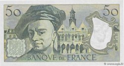 50 Francs QUENTIN DE LA TOUR Petit numéro FRANCIA  1987 F.67.13A47 FDC