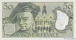 50 Francs QUENTIN DE LA TOUR FRANCIA  1989 F.67.15 FDC