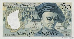 50 Francs QUENTIN DE LA TOUR FRANCIA  1989 F.67.15 FDC
