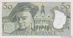 50 Francs QUENTIN DE LA TOUR Petit numéro FRANCIA  1990 F.67.16A59 FDC
