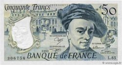 50 Francs QUENTIN DE LA TOUR FRANCIA  1991 F.67.17 FDC