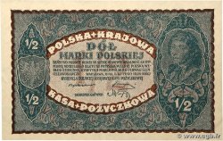 1/2 Marki POLOGNE  1920 P.030 SUP+