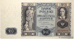 20 Zlotych POLOGNE  1936 P.077 SUP+