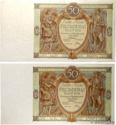 50 Zlotych Lot POLOGNE  1929 P.071 pr.SUP