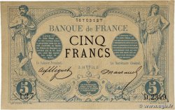 5 Francs NOIR FRANCE  1873 F.01.17