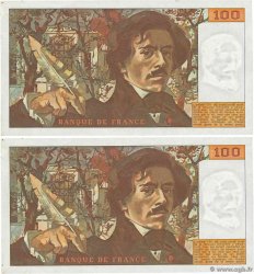 100 Francs DELACROIX Consécutifs FRANCE  1978 F.68.03 SPL+