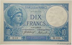 10 Francs MINERVE FRANCIA  1916 F.06.01 SC+