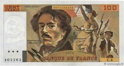 100 Francs DELACROIX modifié FRANCIA  1978 F.69.01c q.FDC