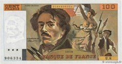 100 Francs DELACROIX modifié FRANCIA  1978 F.69.01e q.FDC