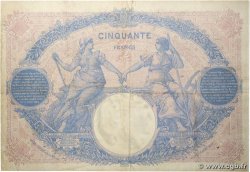 50 Francs BLEU ET ROSE FRANCIA  1914 F.14.27 BC+