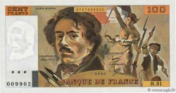 100 Francs DELACROIX modifié FRANCIA  1980 F.69.04a FDC