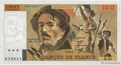 100 Francs DELACROIX modifié FRANCIA  1981 F.69.05 FDC