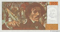 100 Francs DELACROIX modifié Fauté FRANCIA  1981 F.69.05 FDC