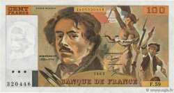 100 Francs DELACROIX modifié FRANCIA  1982 F.69.06 FDC