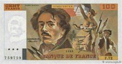 100 Francs DELACROIX modifié Numéro spécial FRANCIA  1984 F.69.08a FDC