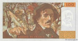 100 Francs DELACROIX modifié FRANCIA  1984 F.69.08b FDC
