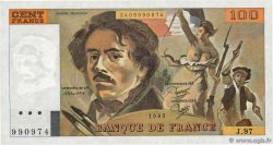 100 Francs DELACROIX modifié FRANCE  1985 F.69.09