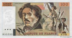 100 Francs DELACROIX modifié FRANCIA  1989 F.69.13b FDC