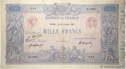 1000 Francs BLEU ET ROSE FRANCE  1921 F.36.37