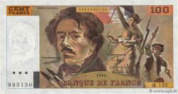 100 Francs DELACROIX imprimé en continu FRANCIA  1990 F.69bis.01a FDC