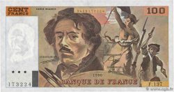 100 Francs DELACROIX imprimé en continu FRANCIA  1990 F.69bis.01a FDC
