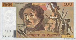 100 Francs DELACROIX imprimé en continu FRANCE  1990 F.69bis.01a