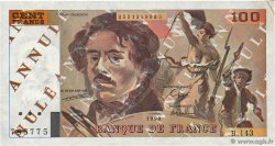 100 Francs DELACROIX imprimé en continu Essai FRANKREICH  1990 F.69bis.01Ec