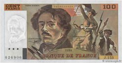 100 Francs DELACROIX imprimé en continu FRANCIA  1990 F.69bis.02a FDC