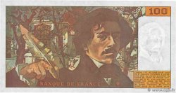 100 Francs DELACROIX imprimé en continu FRANCIA  1990 F.69bis.02b FDC