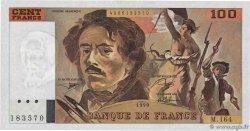 100 Francs DELACROIX imprimé en continu FRANCE  1990 F.69bis.02b
