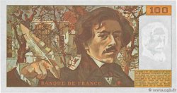 100 Francs DELACROIX imprimé en continu FRANCIA  1991 F.69bis.03a4 FDC