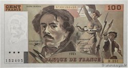 100 Francs DELACROIX imprimé en continu FRANCE  1993 F.69bis.08