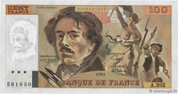 100 Francs DELACROIX imprimé en continu FRANCIA  1991 F.69bis.03c1 FDC