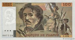 100 Francs DELACROIX imprimé en continu FRANCIA  1993 F.69bis.08 FDC