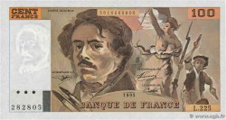 100 Francs DELACROIX imprimé en continu FRANCIA  1993 F.69bis.08 FDC