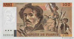 100 Francs DELACROIX imprimé en continu FRANCIA  1993 F.69bis.08 FDC