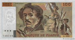 100 Francs DELACROIX imprimé en continu FRANCE  1993 F.69bis.08 UNC