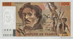 100 Francs DELACROIX imprimé en continu FRANCE  1993 F.69bis.08